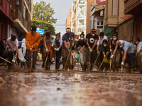 Devastating scenes occur during the Massanassa flood in Massanassa, Spain, on november 08,2024. (