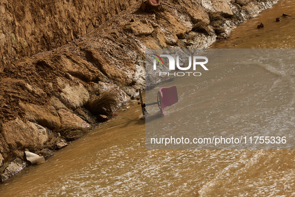 Devastating scenes occur during the Massanassa flood in Massanassa, Spain, on november 08,2024. 