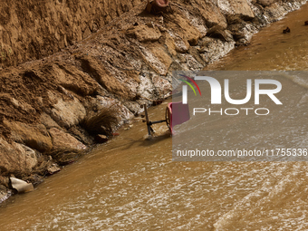 Devastating scenes occur during the Massanassa flood in Massanassa, Spain, on november 08,2024. (