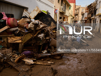 Devastating scenes occur during the Massanassa flood in Massanassa, Spain, on november 08,2024. (