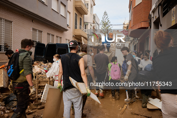 Devastating scenes occur during the Massanassa flood in Massanassa, Spain, on november 08,2024. 