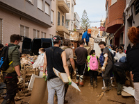 Devastating scenes occur during the Massanassa flood in Massanassa, Spain, on november 08,2024. (