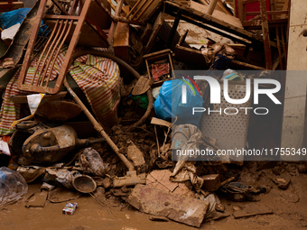 Devastating scenes occur during the Massanassa flood in Massanassa, Spain, on november 08,2024. (