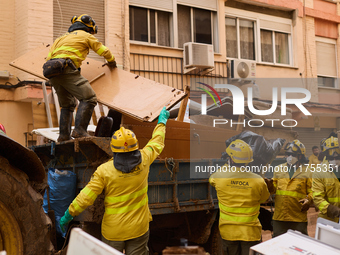 Devastating scenes occur during the Massanassa flood in Massanassa, Spain, on november 08,2024. (