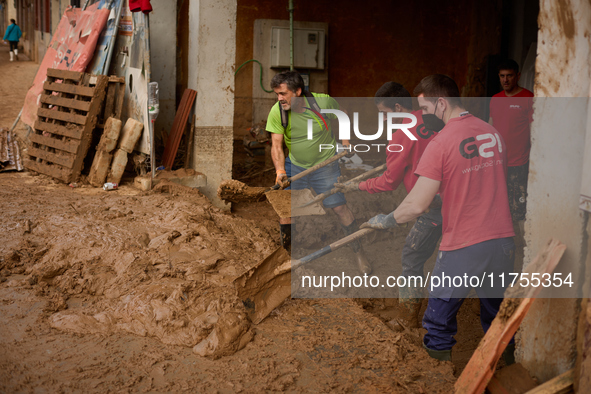 Devastating scenes occur during the Massanassa flood in Massanassa, Spain, on november 08,2024. 