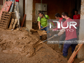 Devastating scenes occur during the Massanassa flood in Massanassa, Spain, on november 08,2024. (