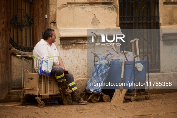 Devastating scenes occur during the Massanassa flood in Massanassa, Spain, on november 08,2024. 