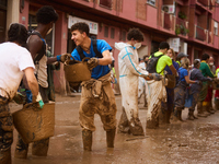 Devastating scenes occur during the Massanassa flood in Massanassa, Spain, on november 08,2024. (