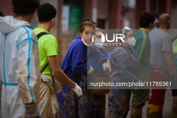 Devastating scenes occur during the Massanassa flood in Massanassa, Spain, on november 08,2024. 