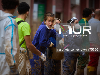 Devastating scenes occur during the Massanassa flood in Massanassa, Spain, on november 08,2024. (