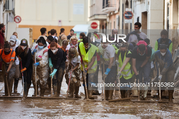 Devastating scenes occur during the Massanassa flood in Massanassa, Spain, on november 08,2024. 