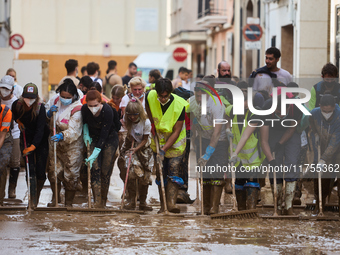 Devastating scenes occur during the Massanassa flood in Massanassa, Spain, on november 08,2024. (