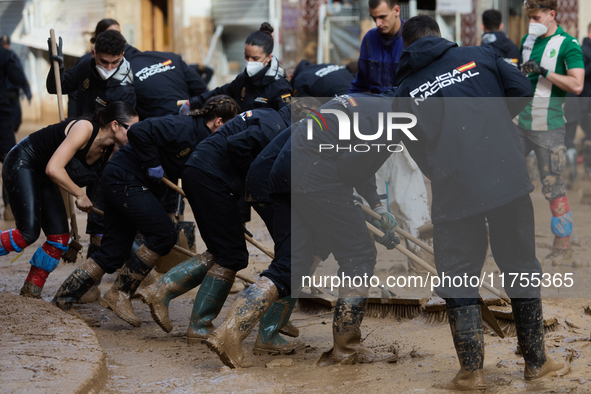 Devastating scenes occur during the Massanassa flood in Massanassa, Spain, on november 08,2024. 