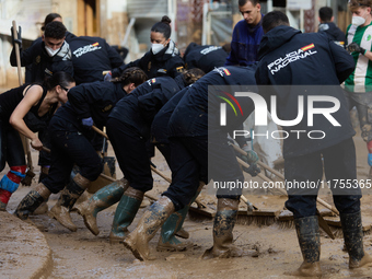 Devastating scenes occur during the Massanassa flood in Massanassa, Spain, on november 08,2024. (