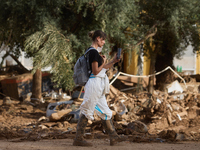 Devastating scenes occur during the Massanassa flood in Massanassa, Spain, on november 08,2024. (