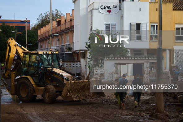 Devastating scenes occur during the Massanassa flood in Massanassa, Spain, on november 08,2024. 