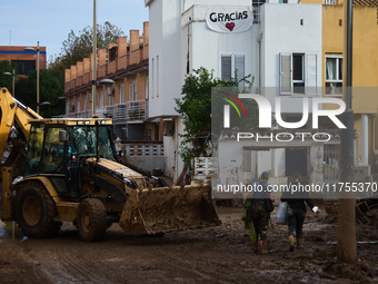 Devastating scenes occur during the Massanassa flood in Massanassa, Spain, on november 08,2024. (