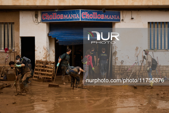 Devastating scenes occur during the Massanassa flood in Massanassa, Spain, on november 08,2024. 