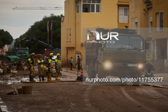 Devastating scenes occur during the Massanassa flood in Massanassa, Spain, on november 08,2024. 