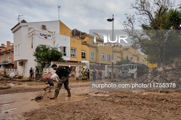 Devastating scenes occur during the Massanassa flood in Massanassa, Spain, on november 08,2024. 