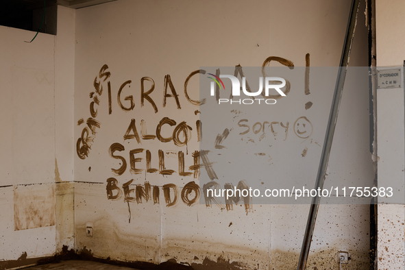 Devastating scenes occur during the Massanassa flood in Massanassa, Spain, on november 08,2024. 