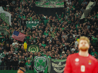 Panathinaikos fans are present during the warm-up for the Euroleague game between Panathinaikos and Olympiacos, with a final score of 89-94,...