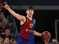 Juan Nunez plays during the match between FC Barcelona and Baskonia Vitoria-Gasteiz, corresponding to week 8 of the Turkish Airlines Eurolea...