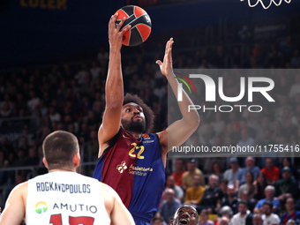 Jabari Parker plays during the match between FC Barcelona and Baskonia Vitoria-Gasteiz, corresponding to week 8 of the Turkish Airlines Euro...