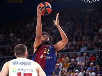 Jabari Parker plays during the match between FC Barcelona and Baskonia Vitoria-Gasteiz, corresponding to week 8 of the Turkish Airlines Euro...