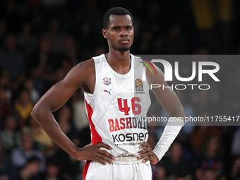 Ousmane NDiaye plays during the match between FC Barcelona and Baskonia Vitoria-Gasteiz, corresponding to week 8 of the Turkish Airlines Eur...