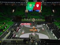 View of the OAKA stadium before the game between Panathinaikos and Olympiacos, with a final score of 89-94, at OAKA in Athens, Greece, on Se...