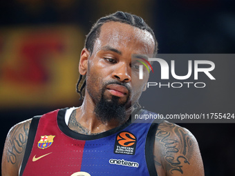 Kevin Punter plays during the match between FC Barcelona and Baskonia Vitoria-Gasteiz, corresponding to week 8 of the Turkish Airlines Eurol...