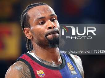 Kevin Punter plays during the match between FC Barcelona and Baskonia Vitoria-Gasteiz, corresponding to week 8 of the Turkish Airlines Eurol...