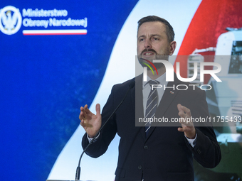 Polish Deputy Prime Minister and Defence Minister Wladyslaw Kosiniak-Kamysz speaks during a press conference in Warsaw, Poland, on November...