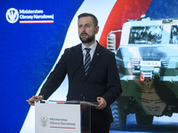 Polish Deputy Prime Minister and Defence Minister Wladyslaw Kosiniak-Kamysz speaks during a press conference in Warsaw, Poland, on November...