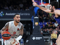 Markus Howard and Alex Abrines play during the match between FC Barcelona and Baskonia Vitoria-Gasteiz, corresponding to week 8 of the Turki...