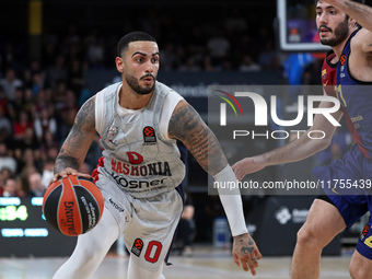 Markus Howard and Alex Abrines play during the match between FC Barcelona and Baskonia Vitoria-Gasteiz, corresponding to week 8 of the Turki...