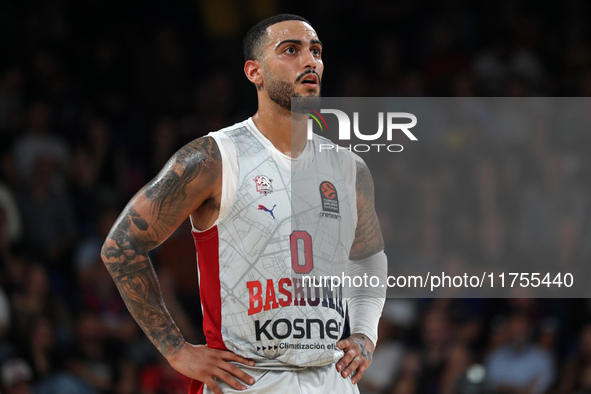 Markus Howard plays during the match between FC Barcelona and Baskonia Vitoria-Gasteiz, corresponding to week 8 of the Turkish Airlines Euro...