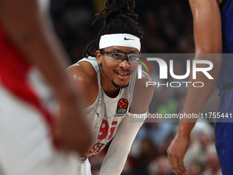 Chima Moneke plays during the match between FC Barcelona and Baskonia Vitoria-Gasteiz, corresponding to week 8 of the Turkish Airlines Eurol...