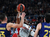 Chima Moneke plays during the match between FC Barcelona and Baskonia Vitoria-Gasteiz, corresponding to week 8 of the Turkish Airlines Eurol...