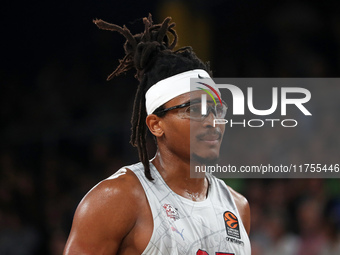 Chima Moneke plays during the match between FC Barcelona and Baskonia Vitoria-Gasteiz, corresponding to week 8 of the Turkish Airlines Eurol...