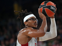 Chima Moneke plays during the match between FC Barcelona and Baskonia Vitoria-Gasteiz, corresponding to week 8 of the Turkish Airlines Eurol...