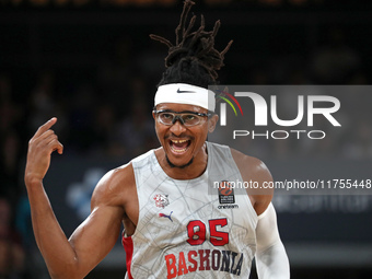 Chima Moneke plays during the match between FC Barcelona and Baskonia Vitoria-Gasteiz, corresponding to week 8 of the Turkish Airlines Eurol...