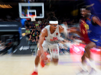 Chima Moneke and Chimezie Metu play during the match between FC Barcelona and Baskonia Vitoria-Gasteiz, corresponding to week 8 of the Turki...