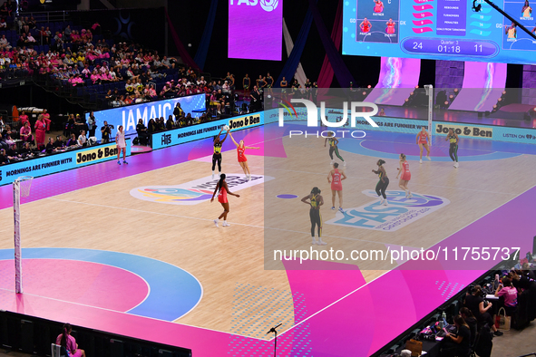 A general view during the Fast5 Netball World Series match between England and Jamaica in Christchurch, New Zealand, on November 9, 2024. 