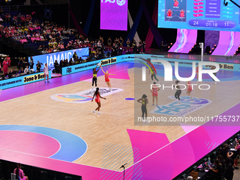 A general view during the Fast5 Netball World Series match between England and Jamaica in Christchurch, New Zealand, on November 9, 2024. (