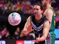 Te Matahiapo Hynes of New Zealand catches the ball during the Fast5 Netball World Series match between New Zealand and Australia in Christch...