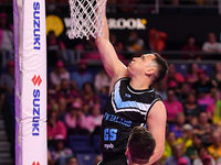 Mikaira Raerino of New Zealand shoots a goal during the Fast5 Netball World Series match between New Zealand and Australia in Christchurch,...