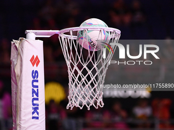 A goal is scored during the Fast5 Netball World Series match between New Zealand and Australia in Christchurch, New Zealand, on November 9,...