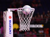 A goal is scored during the Fast5 Netball World Series match between New Zealand and Australia in Christchurch, New Zealand, on November 9,...